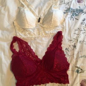 Two Lace Bralettes